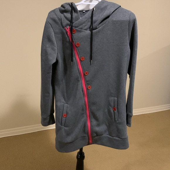 Brand New - Cute Floral Hood Sweat Jacket - Picture 12 of 12